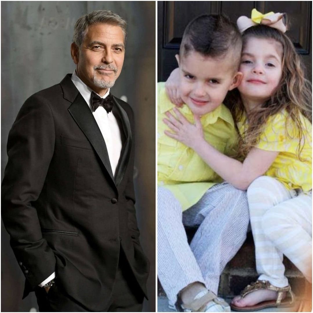 Clooney’s twins the exact copies of their father. The way Alexander